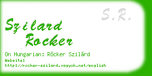szilard rocker business card